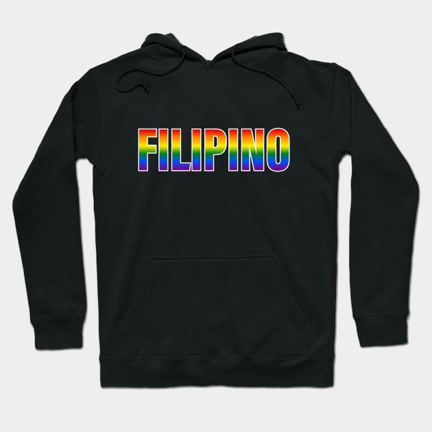 Rainbow Filipino LGBTQ Pride Hoodie by Rainbow Nation